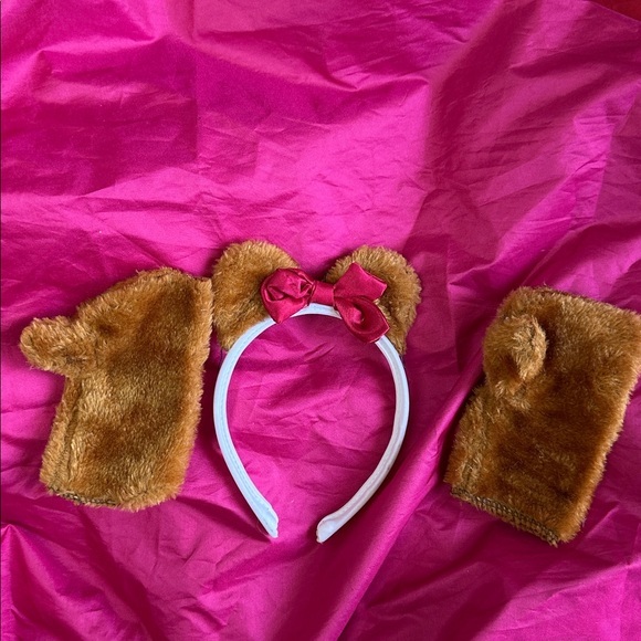 Other - Puppy Headband with Dog Ears bow and paws Costume